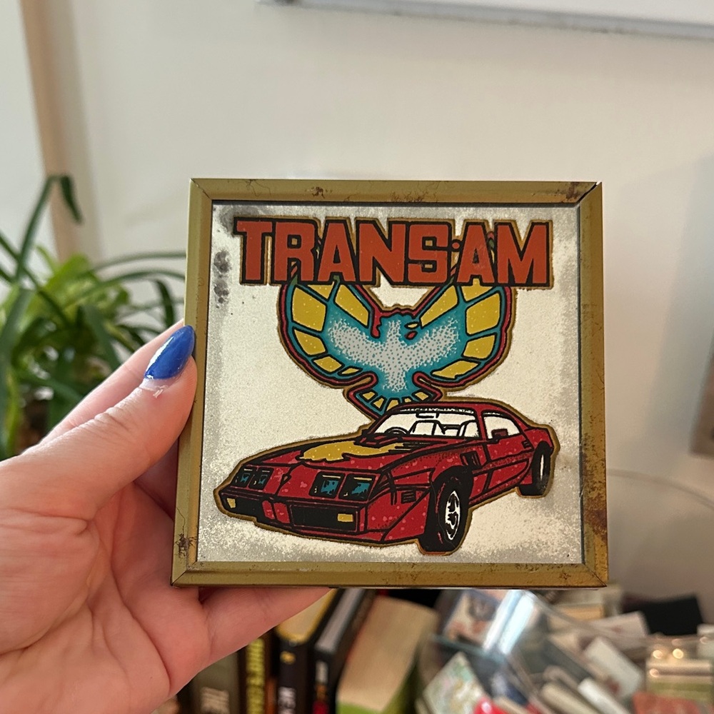 🚗 Vintage Trans Am Mirror Wall Art – Retro Pontiac Muscle Car Collectible